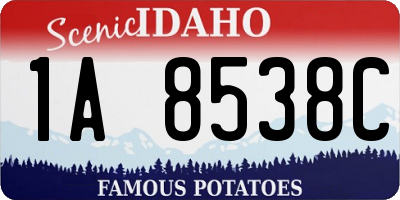 ID license plate 1A8538C