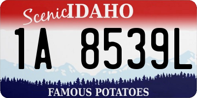ID license plate 1A8539L