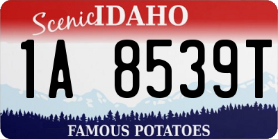 ID license plate 1A8539T