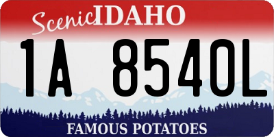 ID license plate 1A8540L