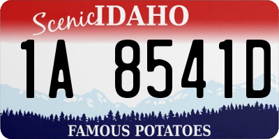 ID license plate 1A8541D