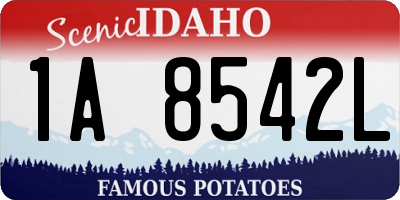 ID license plate 1A8542L