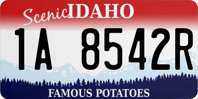 ID license plate 1A8542R