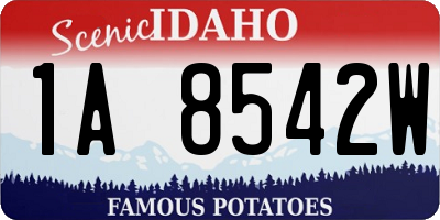 ID license plate 1A8542W