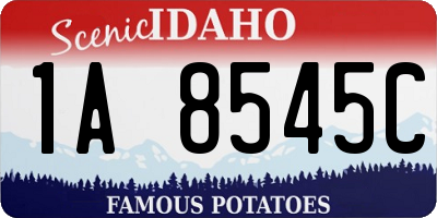 ID license plate 1A8545C