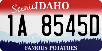 ID license plate 1A8545D