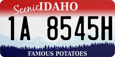 ID license plate 1A8545H