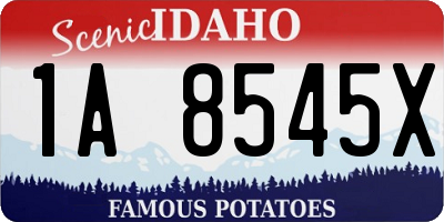 ID license plate 1A8545X