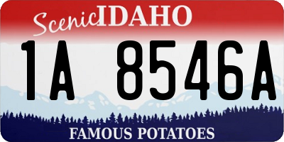 ID license plate 1A8546A