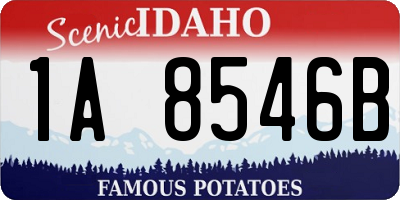 ID license plate 1A8546B
