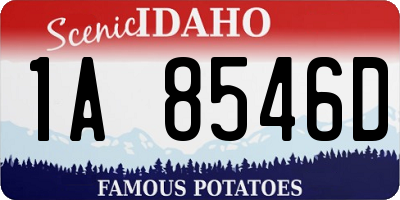 ID license plate 1A8546D