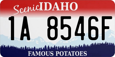 ID license plate 1A8546F
