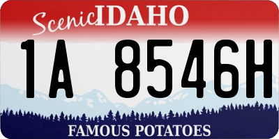 ID license plate 1A8546H