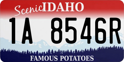 ID license plate 1A8546R