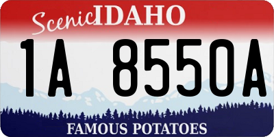 ID license plate 1A8550A