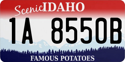 ID license plate 1A8550B