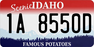 ID license plate 1A8550D