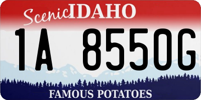 ID license plate 1A8550G