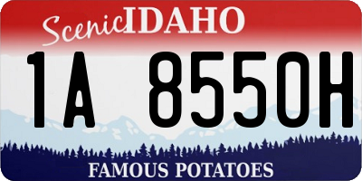 ID license plate 1A8550H
