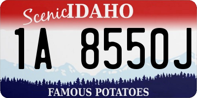 ID license plate 1A8550J