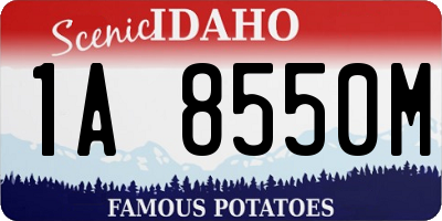 ID license plate 1A8550M
