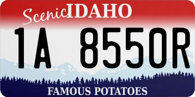 ID license plate 1A8550R