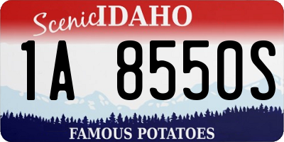 ID license plate 1A8550S