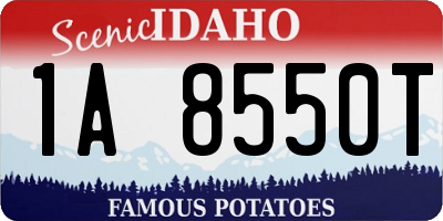ID license plate 1A8550T