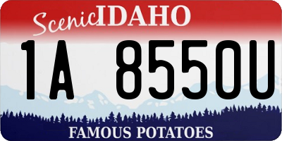 ID license plate 1A8550U