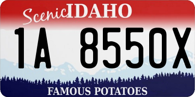 ID license plate 1A8550X
