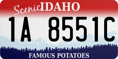 ID license plate 1A8551C