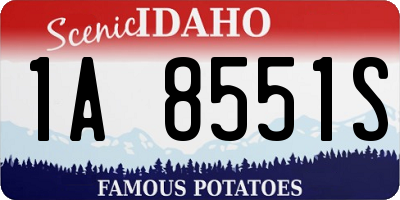 ID license plate 1A8551S
