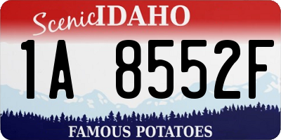 ID license plate 1A8552F