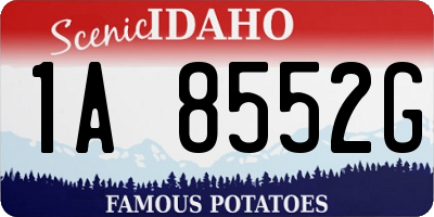 ID license plate 1A8552G