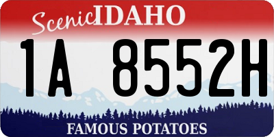 ID license plate 1A8552H