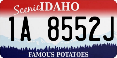 ID license plate 1A8552J