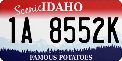 ID license plate 1A8552K