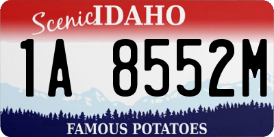 ID license plate 1A8552M