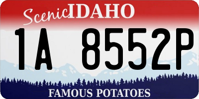 ID license plate 1A8552P