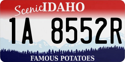 ID license plate 1A8552R