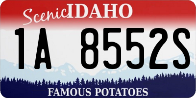 ID license plate 1A8552S