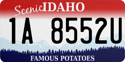 ID license plate 1A8552U