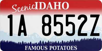 ID license plate 1A8552Z