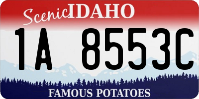 ID license plate 1A8553C