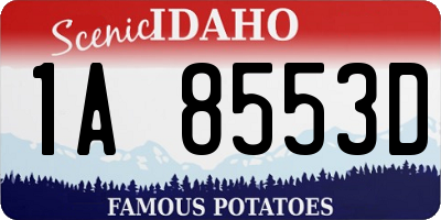 ID license plate 1A8553D