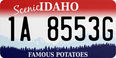 ID license plate 1A8553G