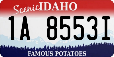 ID license plate 1A8553I