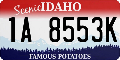 ID license plate 1A8553K