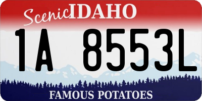 ID license plate 1A8553L