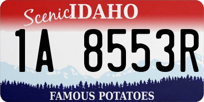 ID license plate 1A8553R